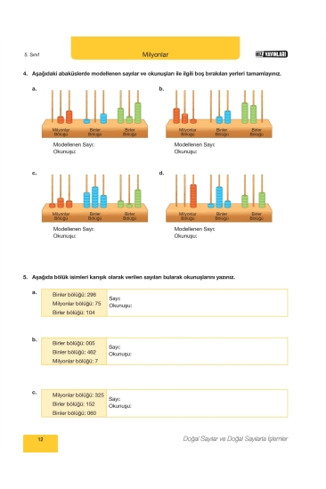 Hız Yayınları 5. Sınıf Matematik Etkinlik Defteri