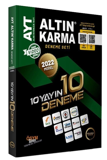 Altın Karma Yayınları Altın Karma 2022 AYT 10 Farklı Yayın Denemesi Seti