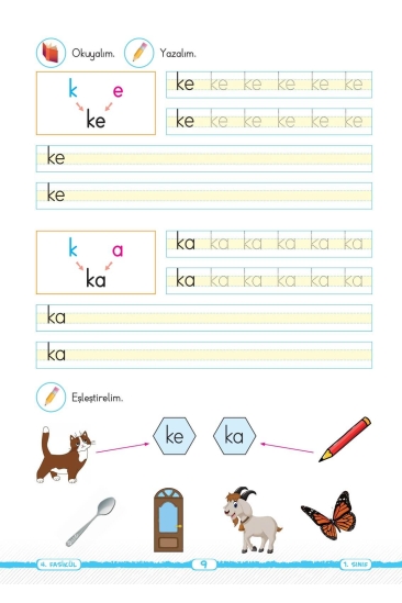 Key Kaliteli Eğitim Yayınları 1. Sınıf Keyifli Okuma Yazma Seti