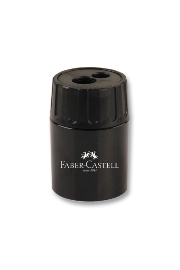 Faber-Castell Geniş Hazneli Çiftli Kalemtıraş Siyah