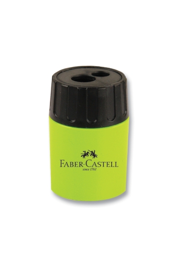Faber-Castell Geniş Hazneli Çiftli Kalemtıraş Yeşil