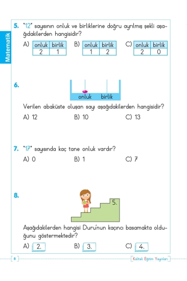 Key Kaliteli Eğitim Yayınları 1. Sınıf Kazanım Test Yaprakları