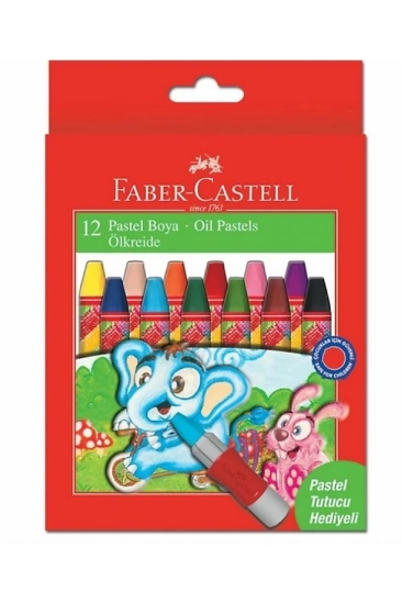 Faber-Castell 12'li Pastel Boya ve Pastel Tutucu