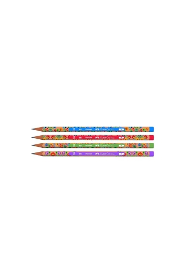Faber-Castell Flowers 2B Çiçek Desenli Kurşun Kalem