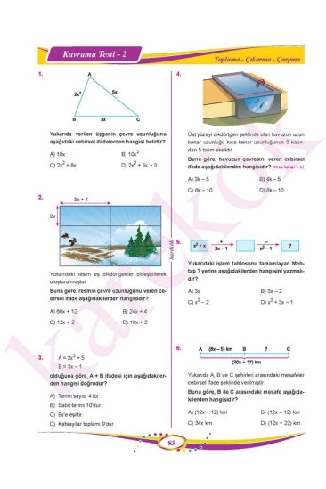Karekök Yayınları 7. Sınıf Matematik Soru Bankası
