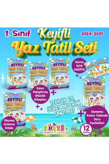Kaliteli Eğitim Yayınları Key Yayınları 1. Sınıf Keyifli Yaz Tatili Seti