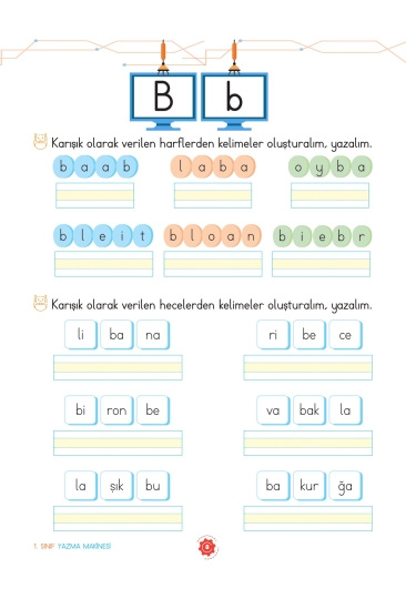 Key Kaliteli Eğitim Yayınları 1. Sınıf Yazma Makinesi