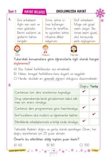 Key Kaliteli Eğitim Yayınları 2. Sınıf Keyifli Yarıyıl Tatil Seti