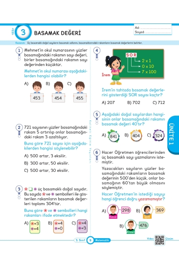 Key Kaliteli Eğitim Yayınları 3. Sınıf Keyi̇fli̇ Matematik Yeni̇ Nesi̇l Soru Bankası