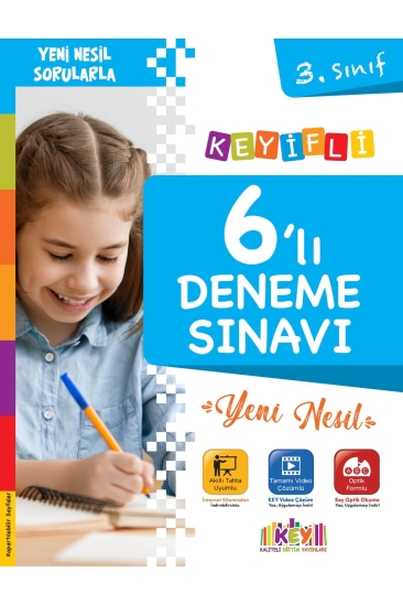 Key Kaliteli Eğitim Yayınları 3. Sınıf Keyi̇fli̇ Yeni̇ Nesi̇l 6'lı Deneme Sınavı