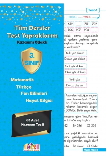 Key Kaliteli Eğitim Yayınları 3. Sınıf Tüm Dersler Test Yapraklarım