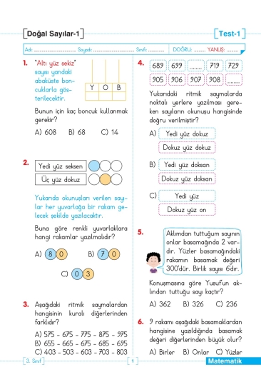 Key Kaliteli Eğitim Yayınları 3. Sınıf Tüm Dersler Test Yapraklarım