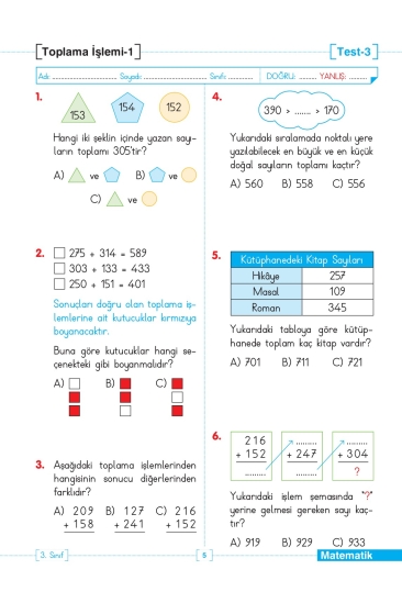 Key Kaliteli Eğitim Yayınları 3. Sınıf Tüm Dersler Test Yapraklarım