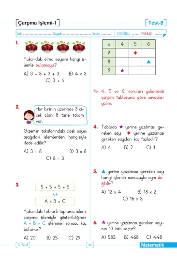 Key Kaliteli Eğitim Yayınları 3. Sınıf Tüm Dersler Test Yapraklarım