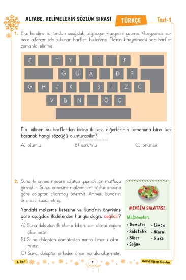 Key Kaliteli Eğitim Yayınları 3. Sınıf Keyifli Yarıyıl Tatil Seti
