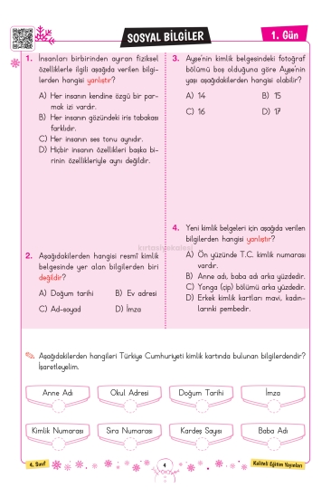 Key Kaliteli Eğitim Yayınları 4. Sınıf Keyifli Yarıyıl Tatil Seti