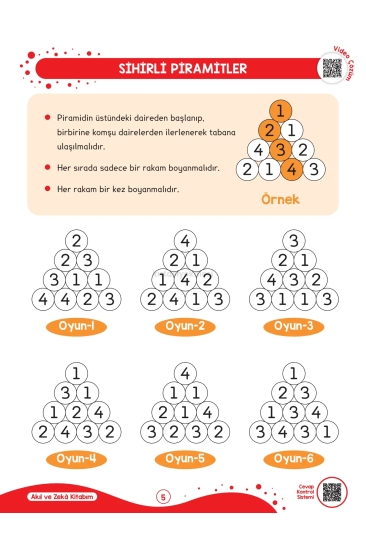 Key Kaliteli Eğitim Yayınları Akıl ve Zekâ Oyunları Kitabım - Başlangıç