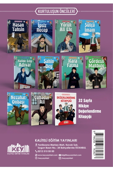 Key Kaliteli Eğitim Yayınları Kurtuluşun Öncüleri Hikaye Serisi 10 Kitap + HDS