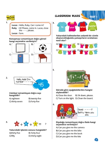 Kurmay ELT 4. Sınıf More & More Fenomen Test Book Worksheets