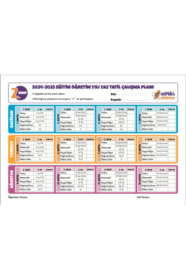 Meraklı Zihinler 2. Sınıf Hafta Hafta Yaz Tatil Seti
