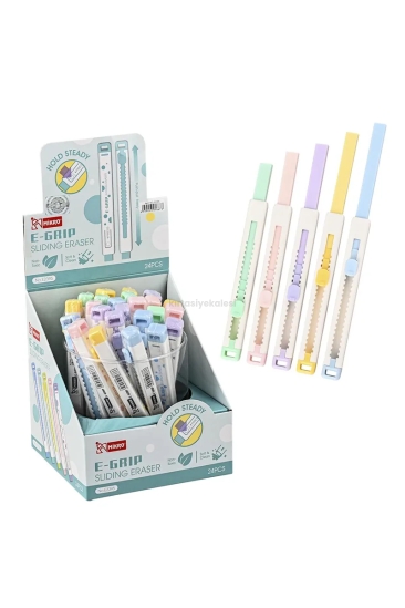 Mikro E-Grip Sürgülü Silgi Pastel Renkler